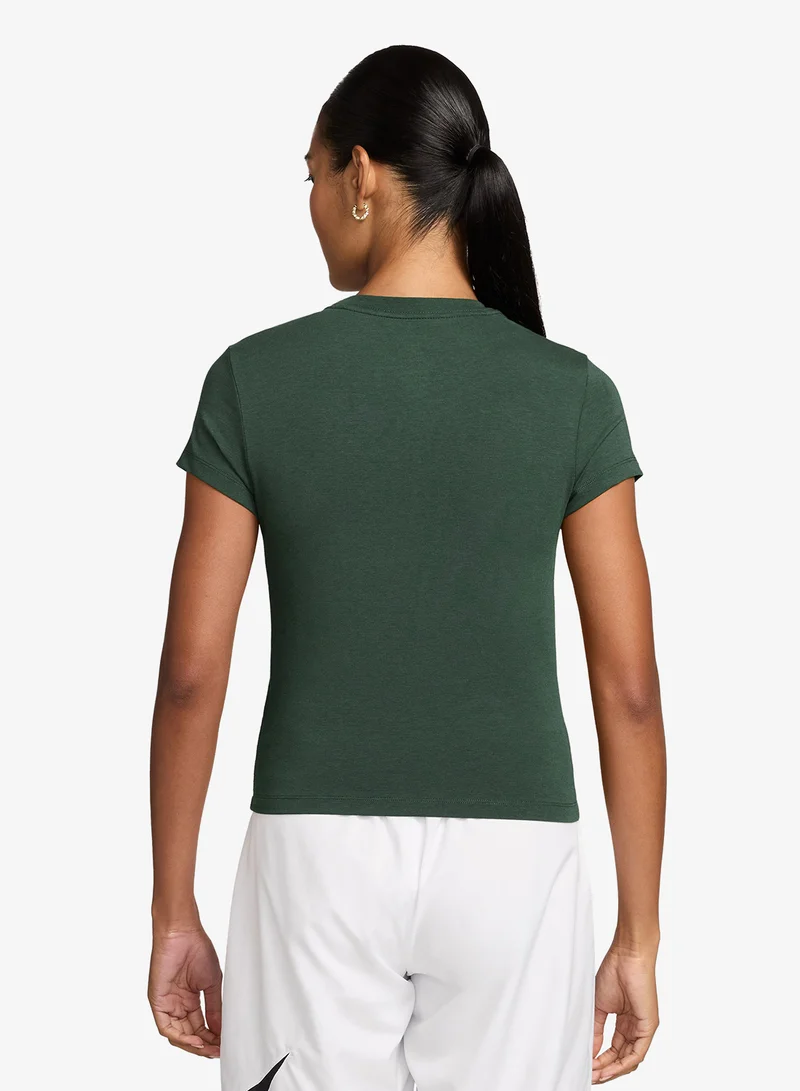 نايكي بلوزة قصيرة محبوكة مريحة